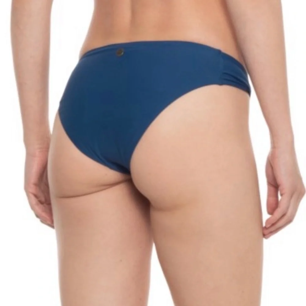 PRANA • NEW! Emarsee Bikini Bottom UPF 50+ Twist Detail - Deep Indigo - Size L - Picture 2 of 13